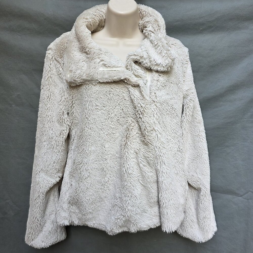 Patagoina Women's Size M Off White Asymmetrical Side Full Zip Jacket Outdoors